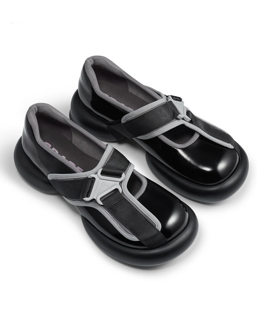Black Safety Buckle Mary Jane Shoes
