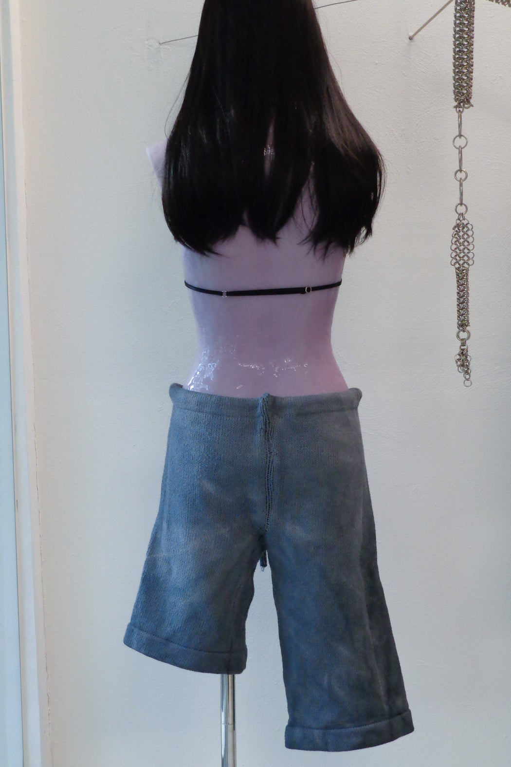 Grey Assymmetric Shorts