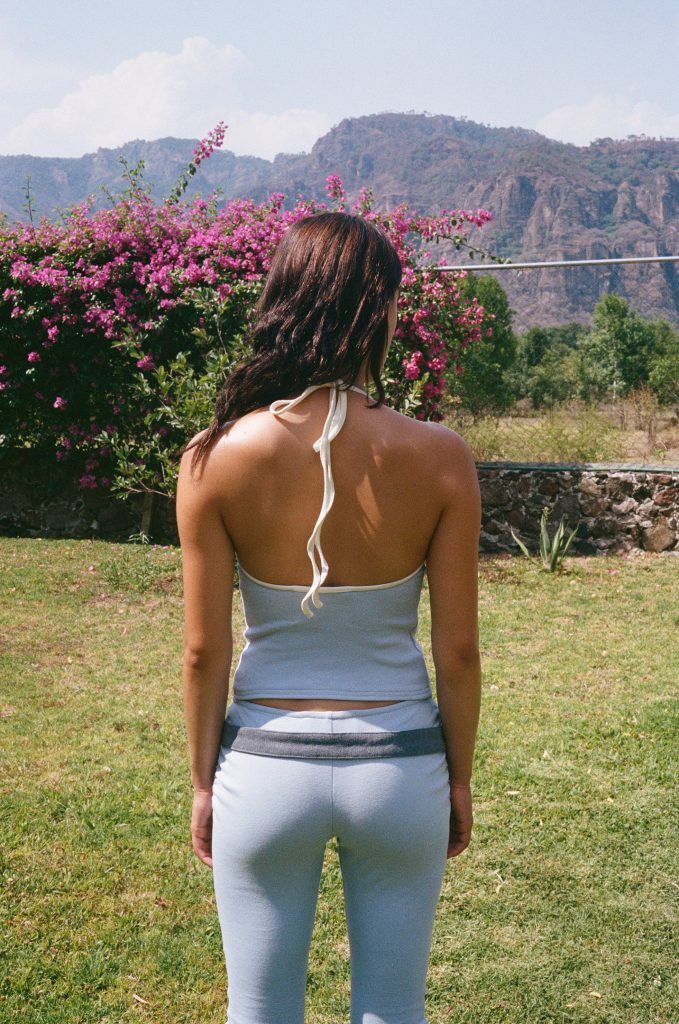 QT HALTER TOP - PALE BLUE