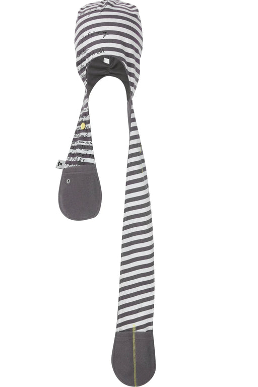 CODE PRINT STRIPED 2-in-1 HOODED SCARF