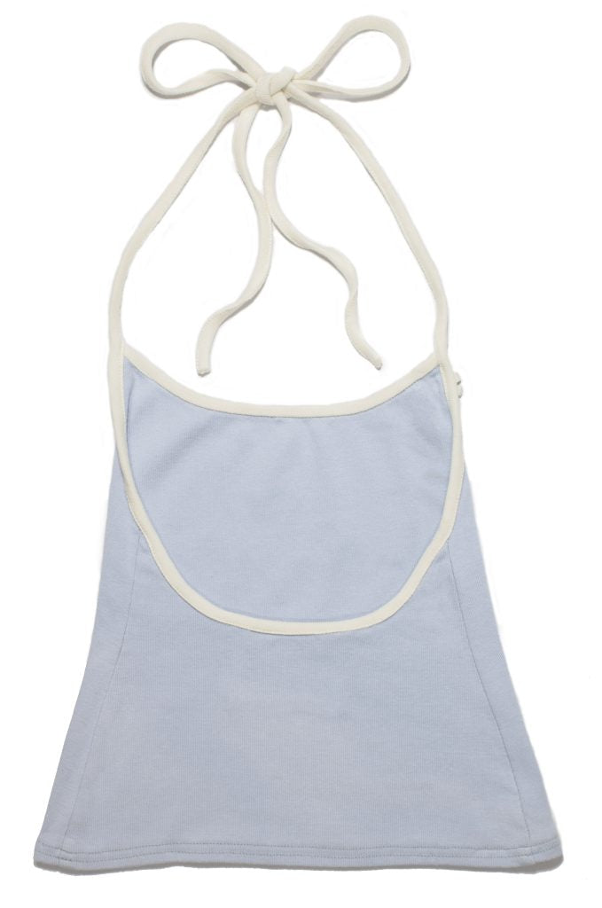 QT HALTER TOP - PALE BLUE