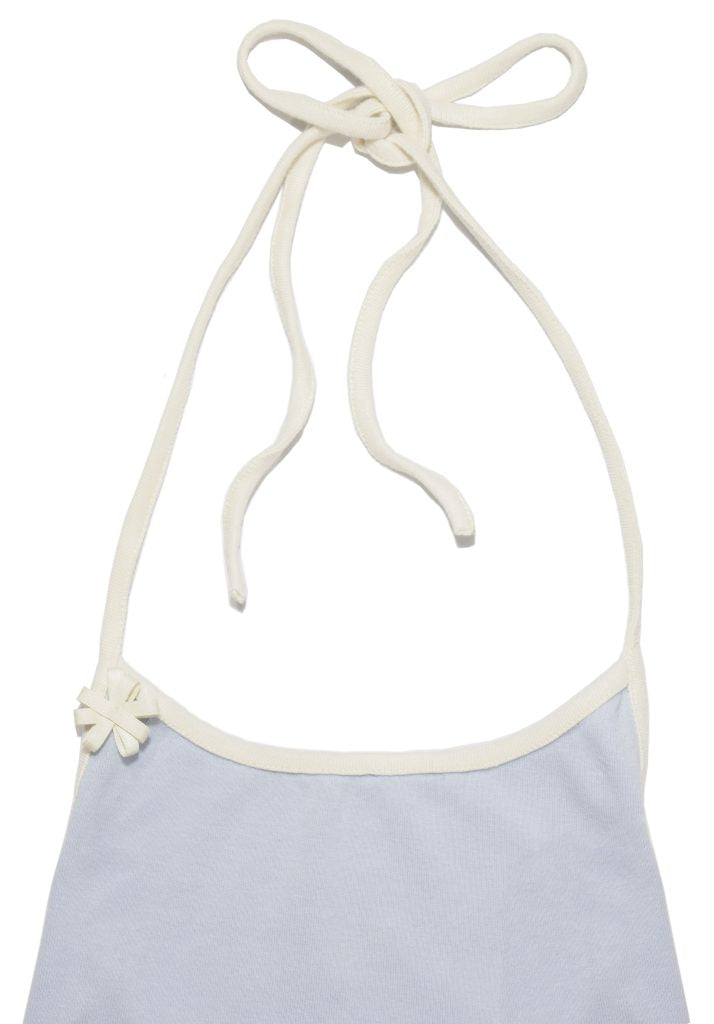 QT HALTER TOP - PALE BLUE