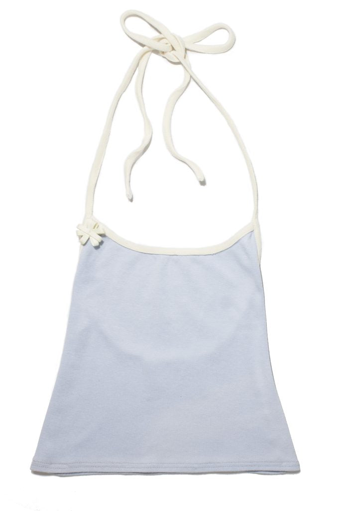 QT HALTER TOP - PALE BLUE