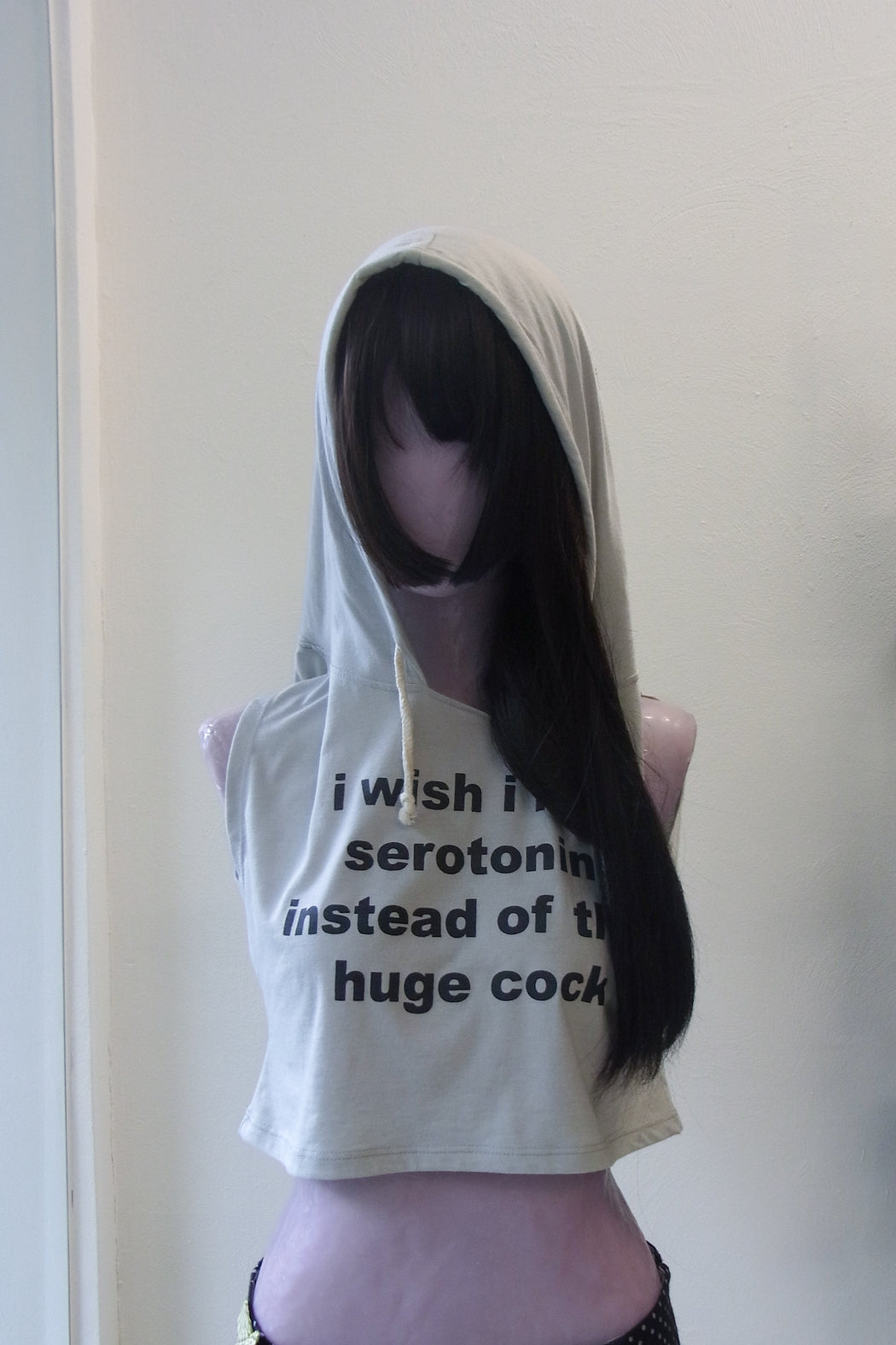 I Wish I Had Serotonin… Hooded Croped Tee