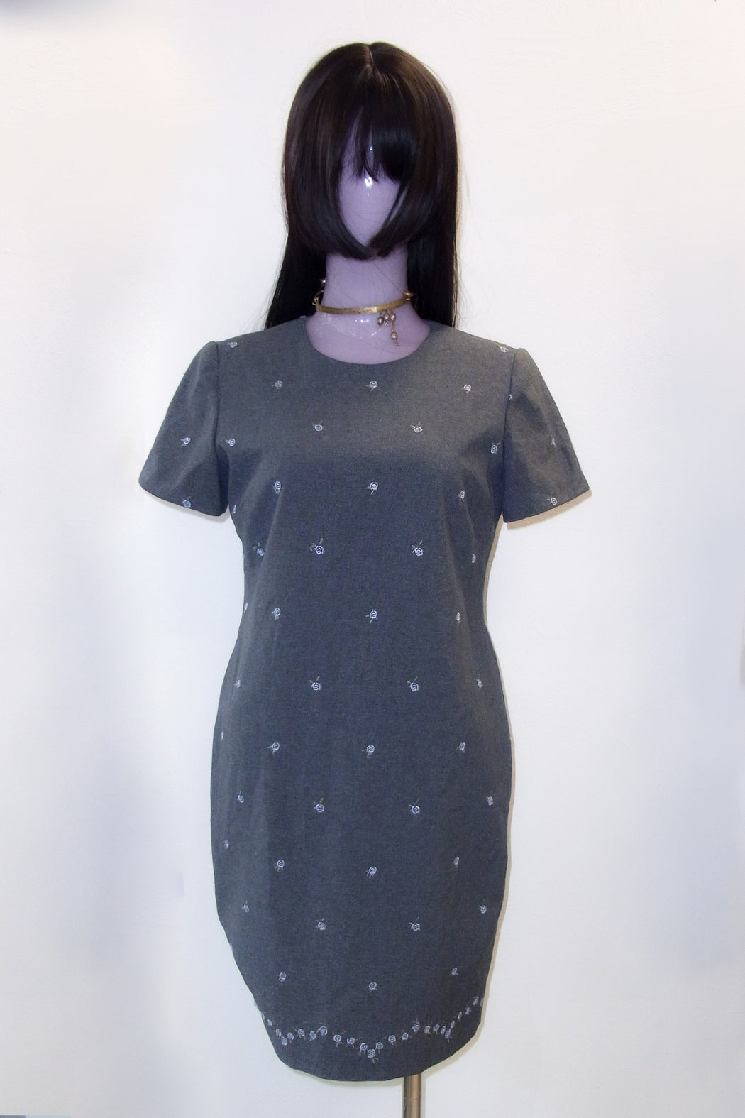Embroidered Rose Dress