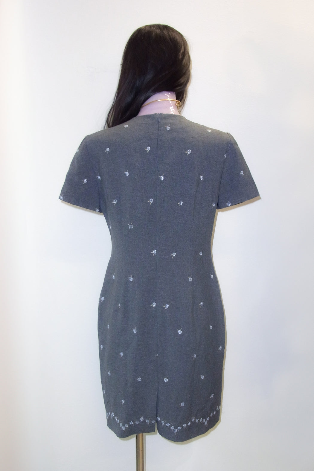 Embroidered Rose Dress
