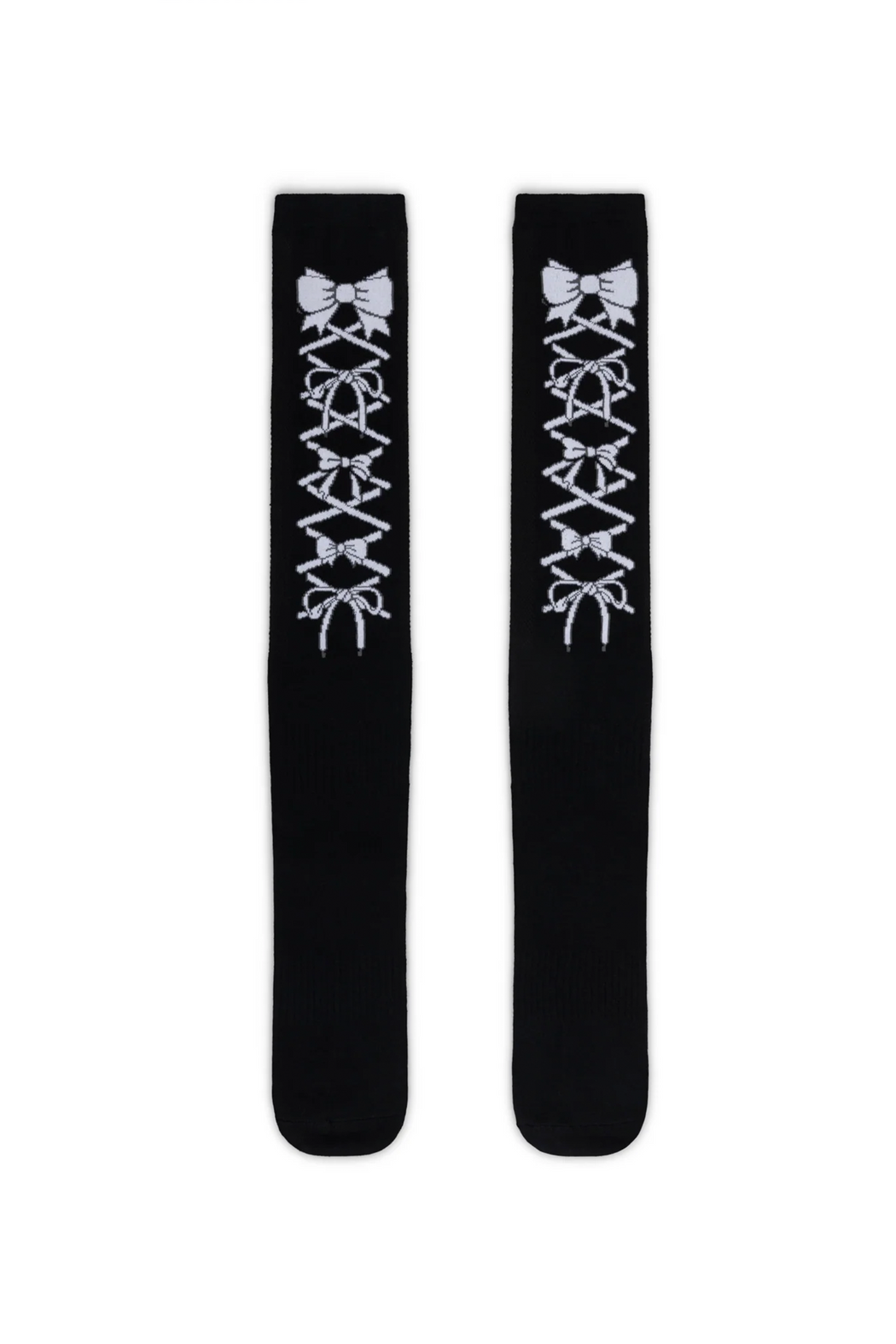 LACE KNEE SOCKS - BLACK