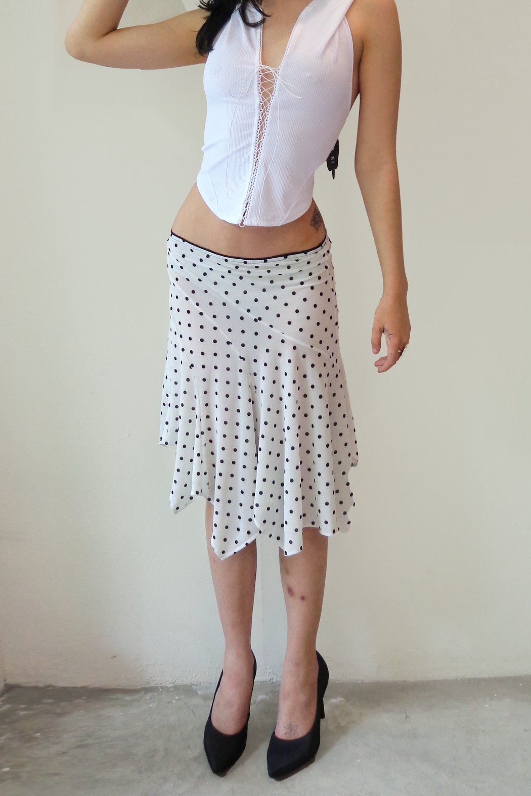 Odette Polka Midi Skirt