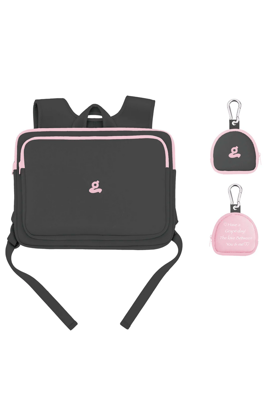 GREY X PINK LAPTOP BAG