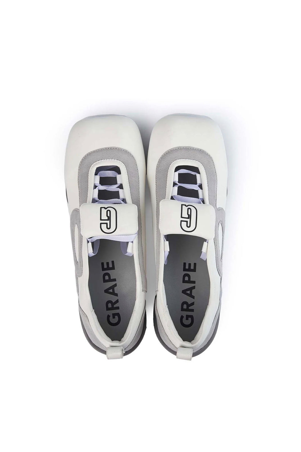 White Retro Strappy Tongue Sneakers