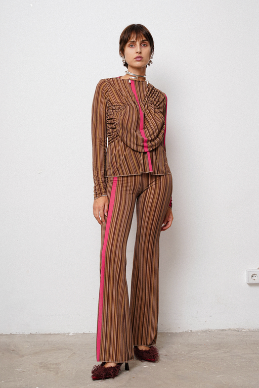 Printed Striped Pants