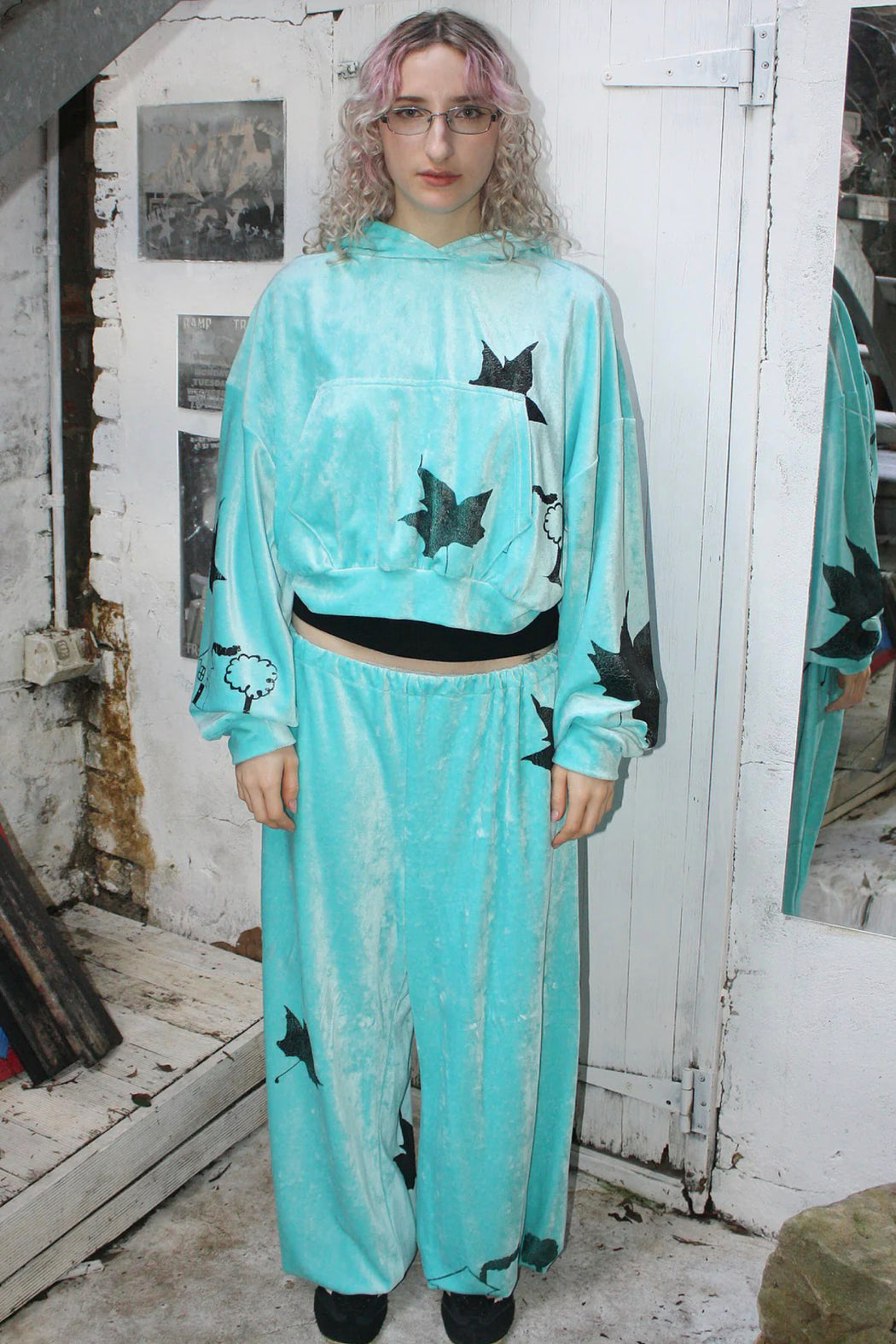 YUMMY MUMMY HOODIE IN AQUA