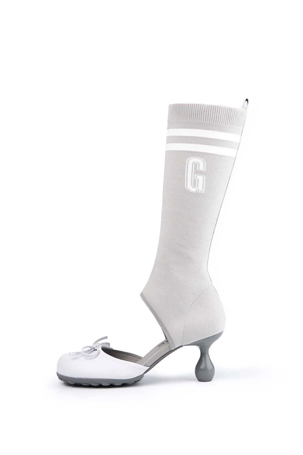 GREY BALLET STOCKING HIGH HEELS