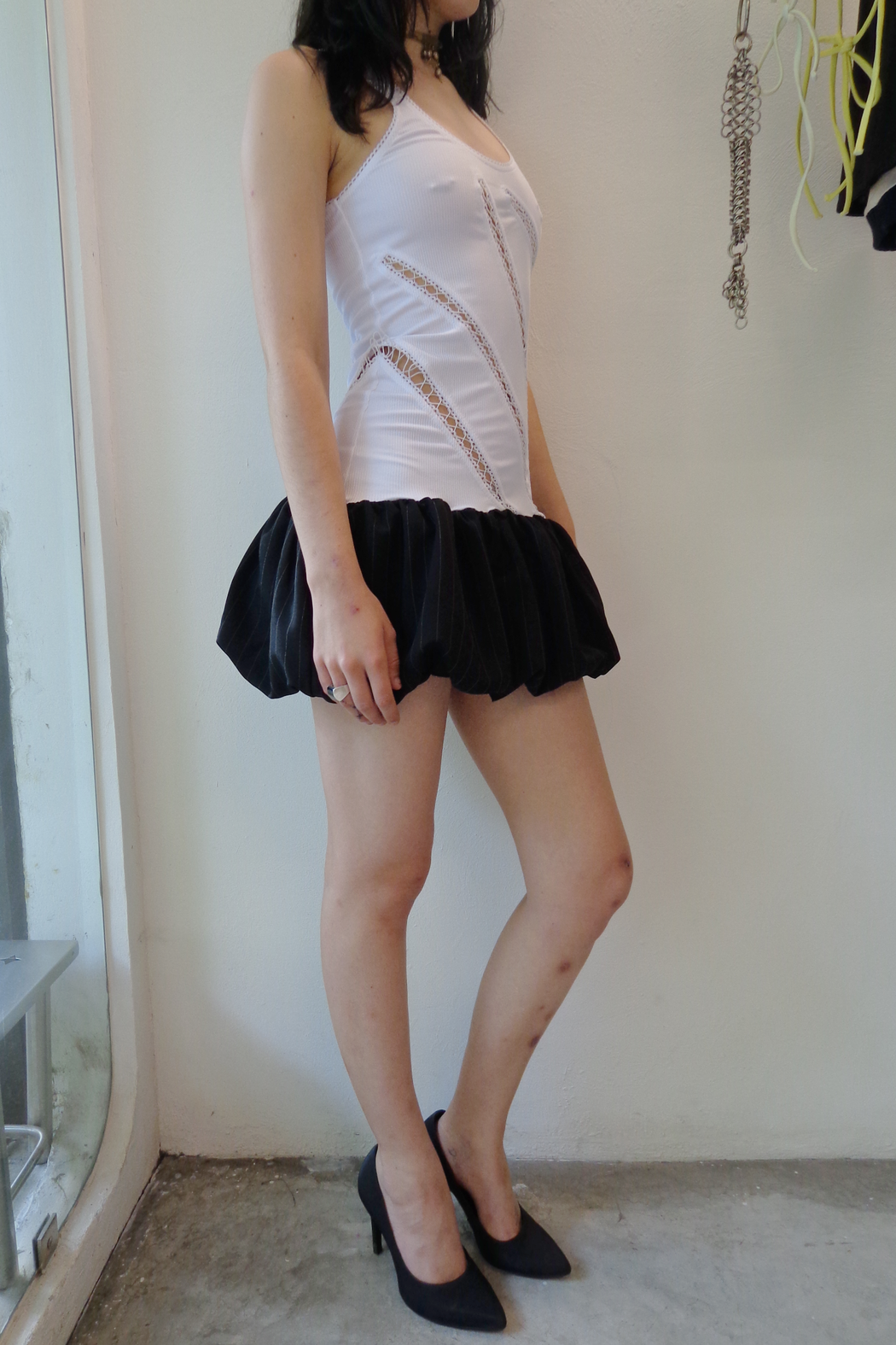 Winona Dress Black White