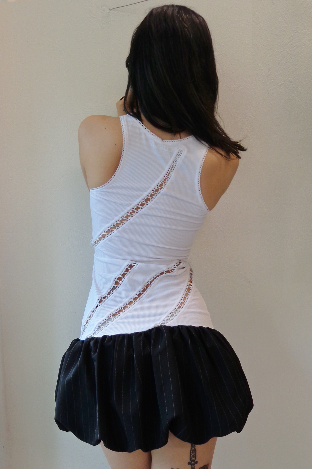 Winona Dress Black White