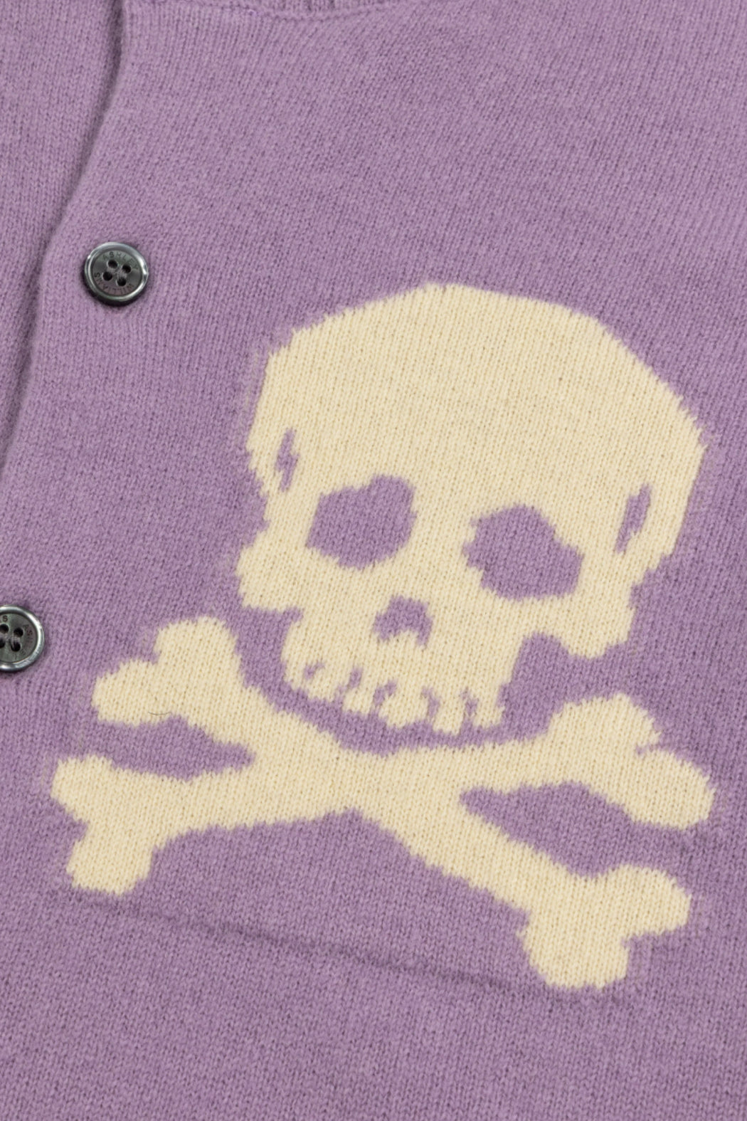 KNIT SKULL CARDIGAN JACKET / PURPLE