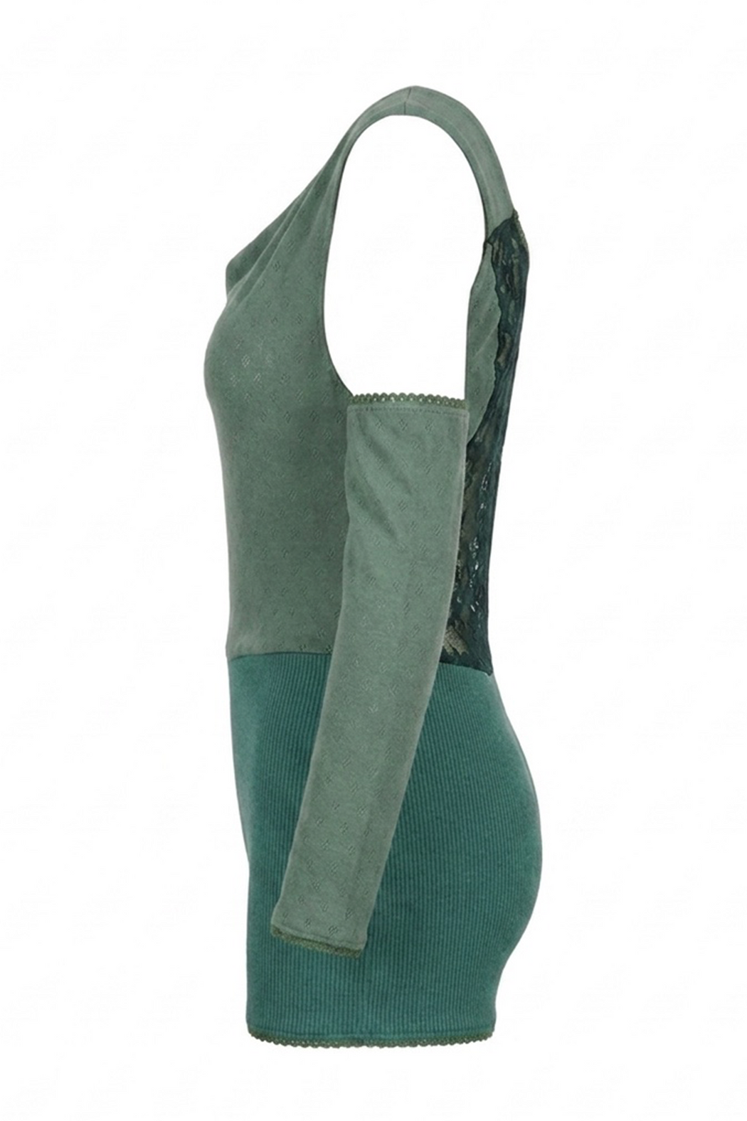 Jersey Pointelle Playsuit Green