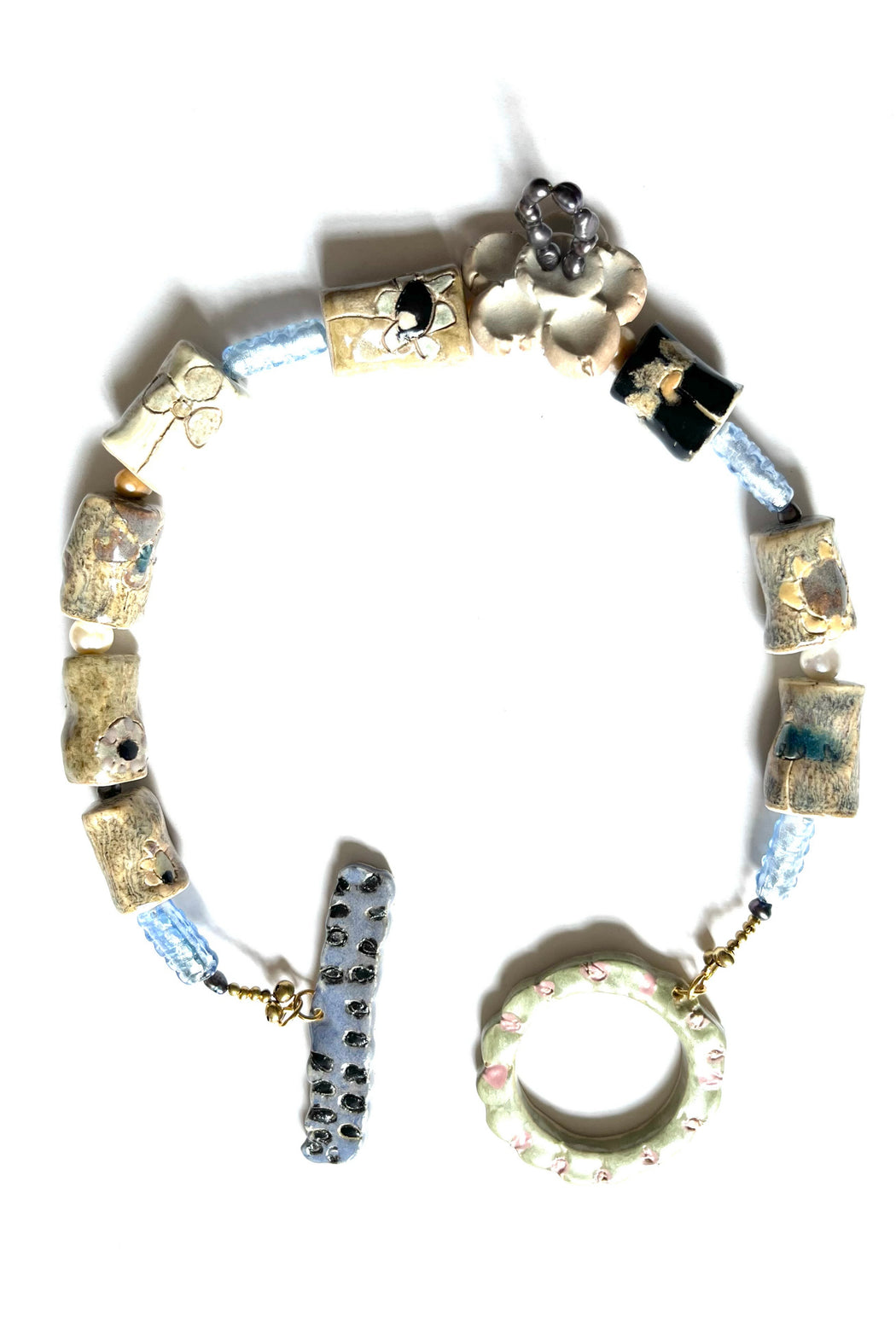 LARGGESTATE NECKLACE - BLACK/CREAM