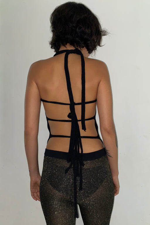 LONG TANK TOP - BLACK
