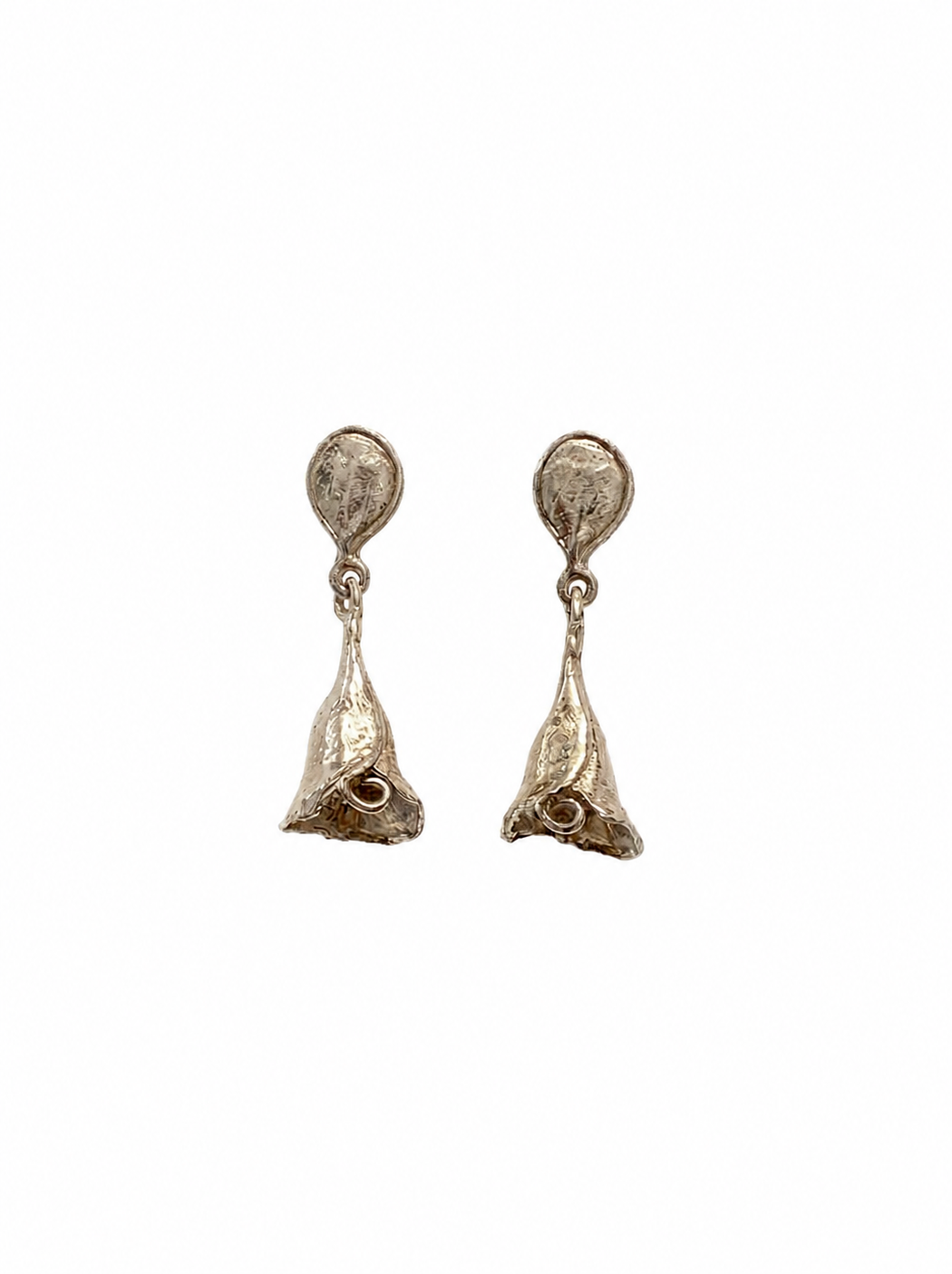 Sterling Jacaranda Shaped Earrings