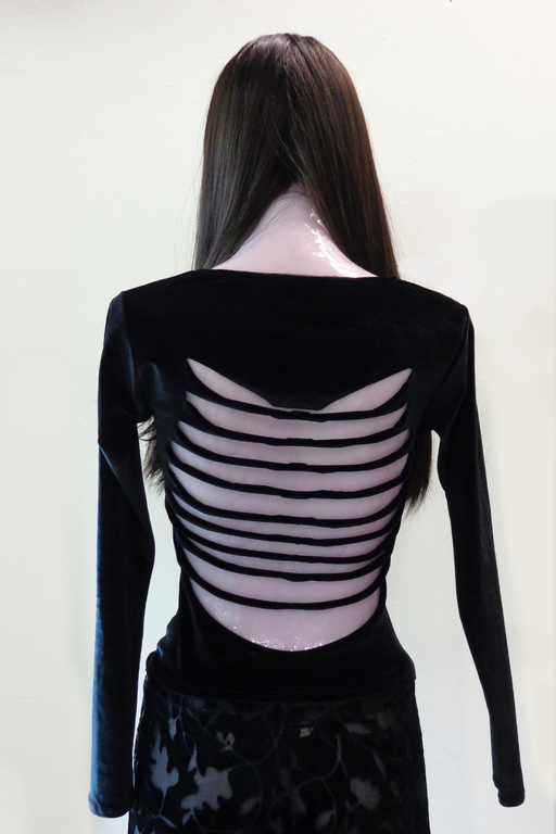 DHAMPIR RIPPED VELVET TOP