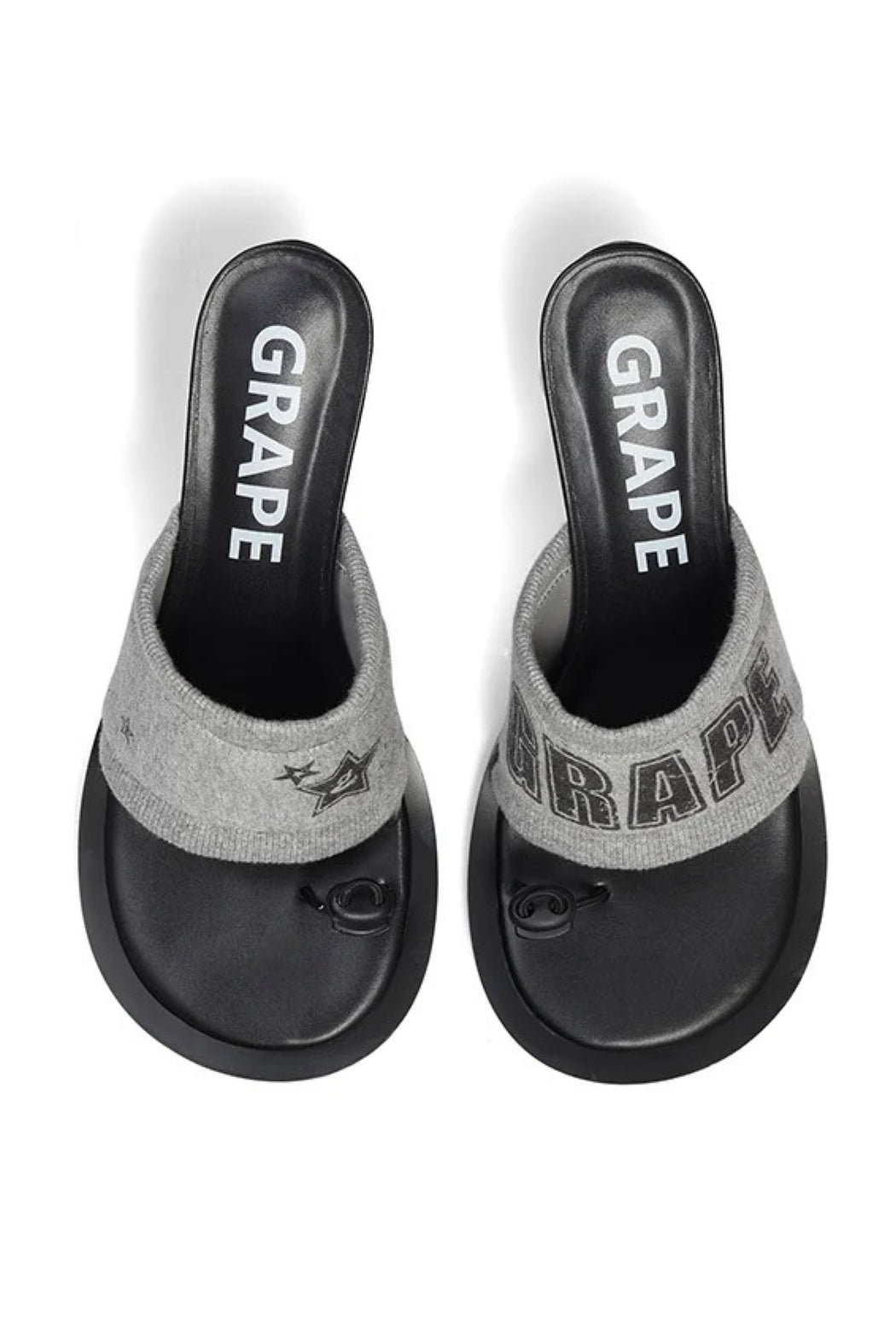 ROUND-TOE PRINT SANDALS ''HOODIE STAR''