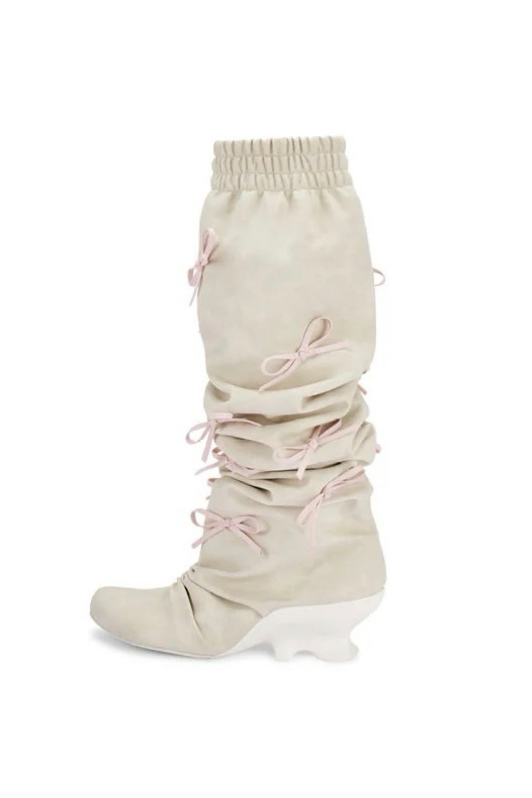 OFF-WHITE BOW WEDGE HIGH BOOTS