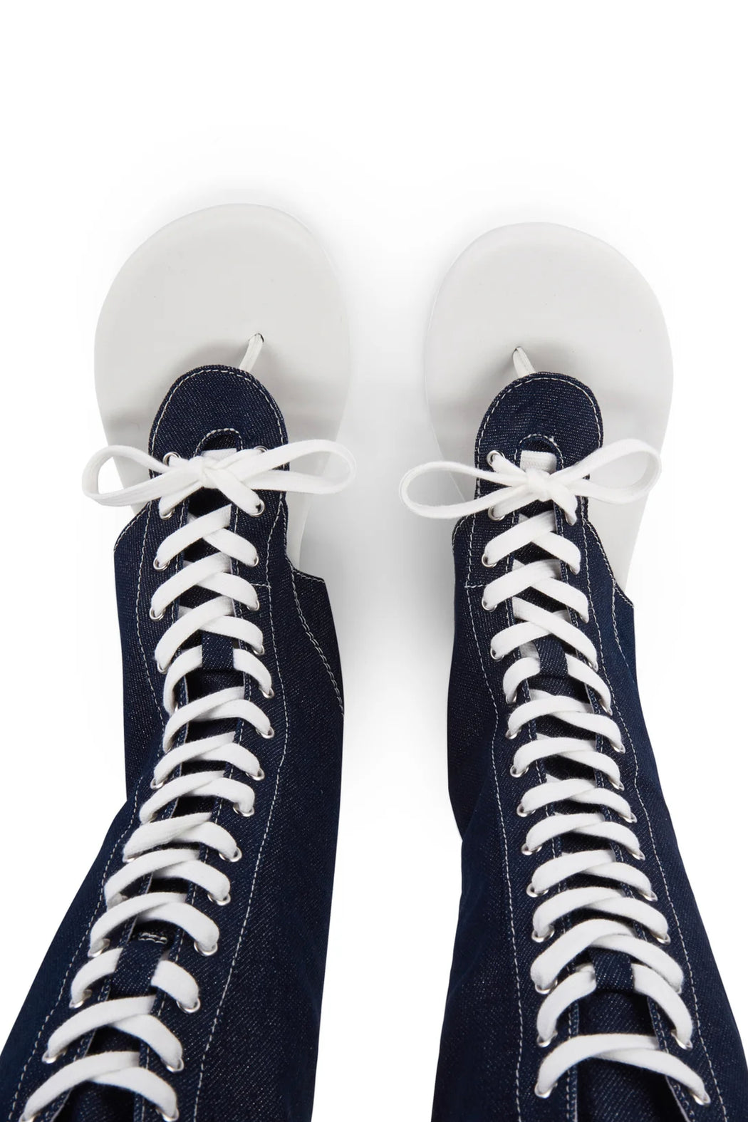 DENIM PRINT "LAPEL #3" BOXING BOOTS