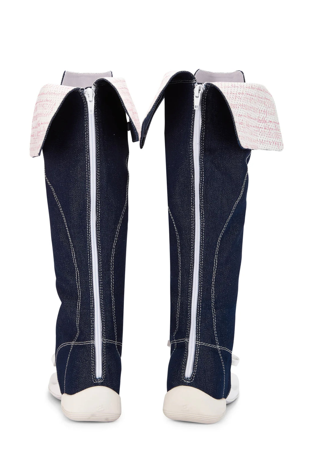 DENIM PRINT "LAPEL #3" BOXING BOOTS