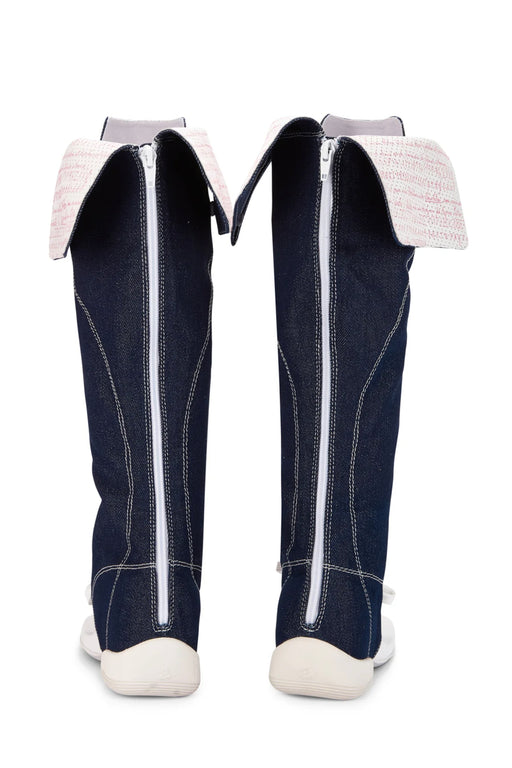 DENIM PRINT "LAPEL #3" BOXING BOOTS