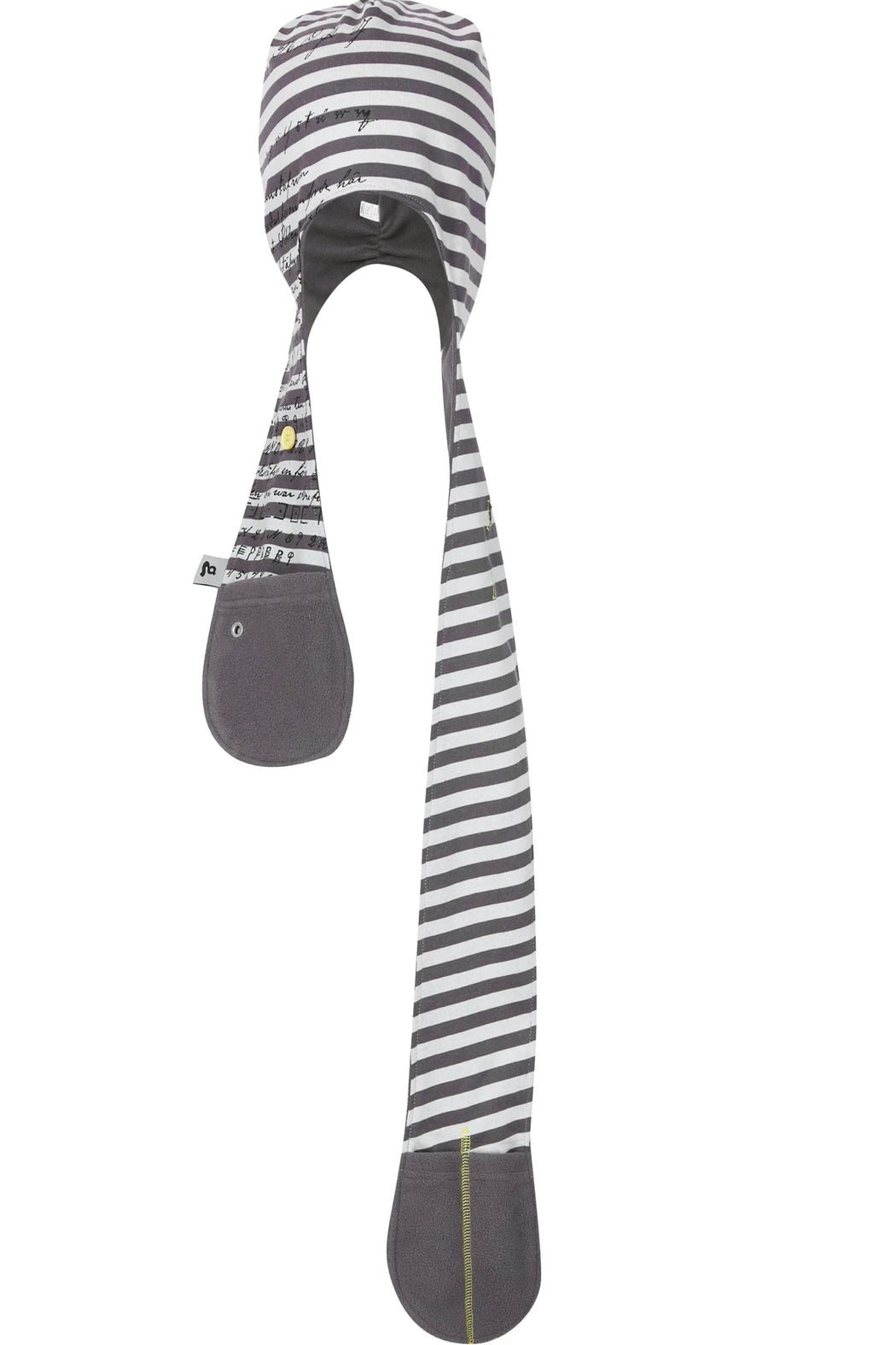 CODE PRINT STRIPED 2-in-1 HOODED SCARF