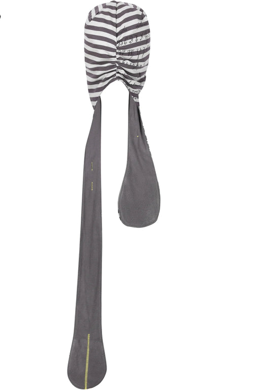 CODE PRINT STRIPED 2-in-1 HOODED SCARF