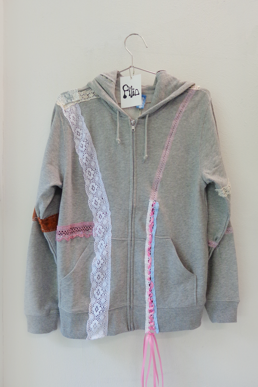 Lace Zip-up Hoodie
