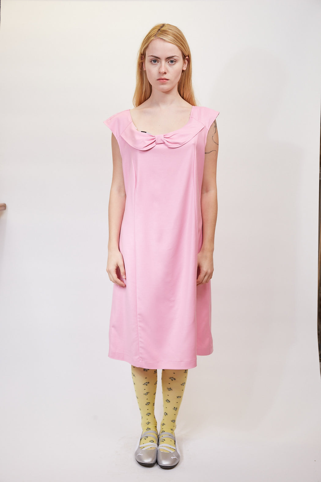 Office Bow Dress - Bubblegum Pink