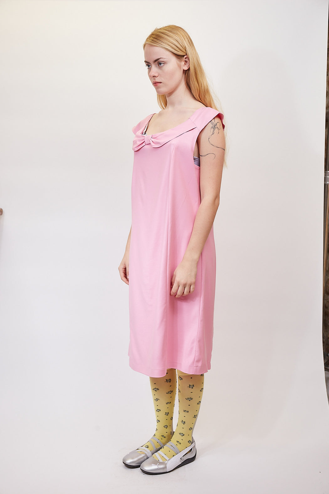 Office Bow Dress - Bubblegum Pink