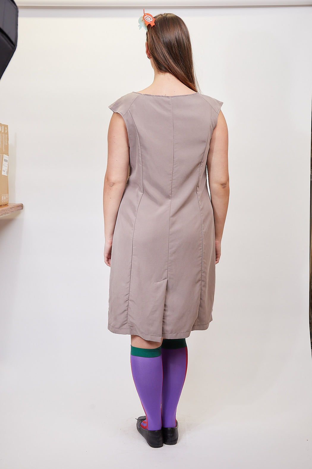 Office Bow Dress Fawn