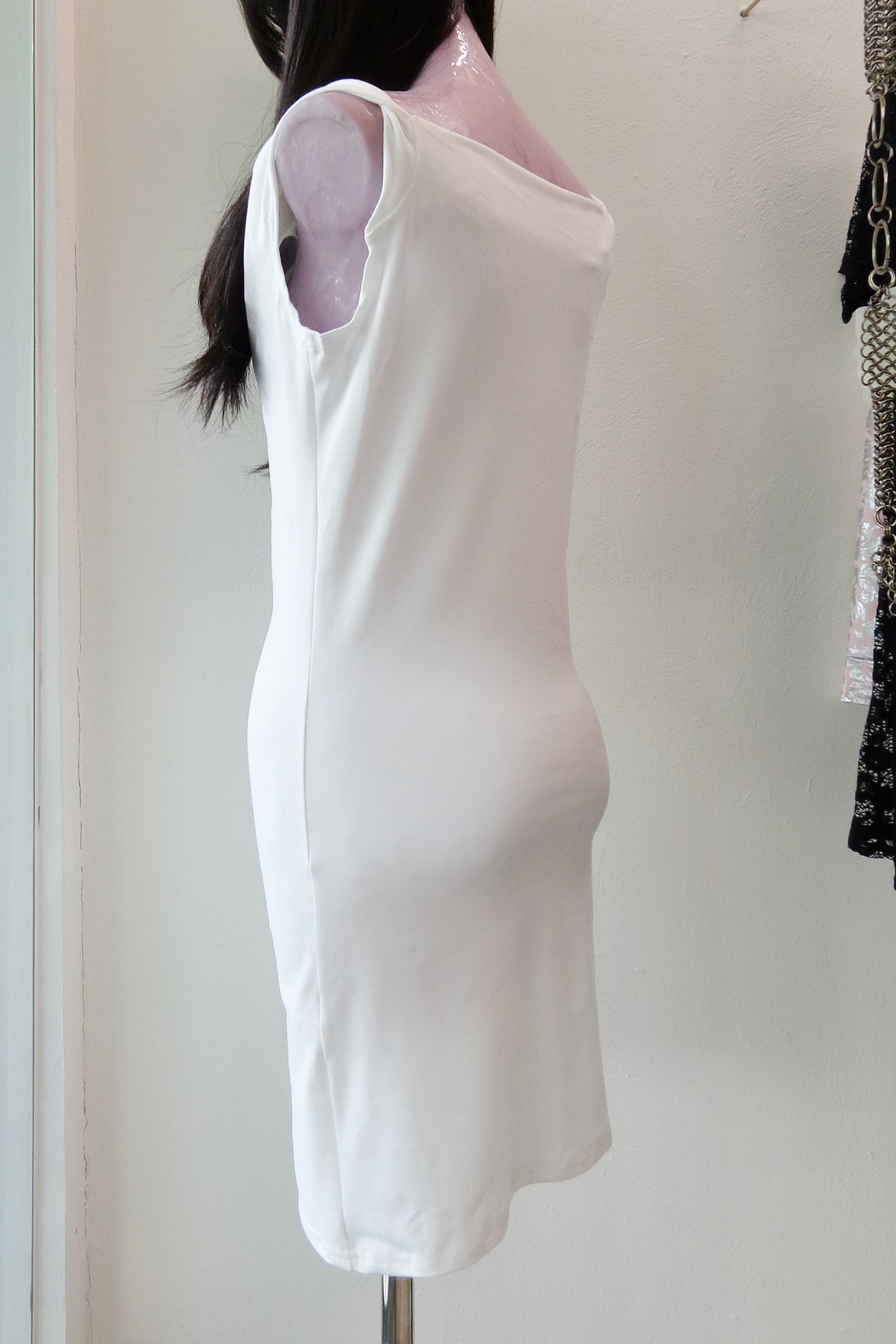 CRYING IN THE CLUB SLIP WHITE DRESS