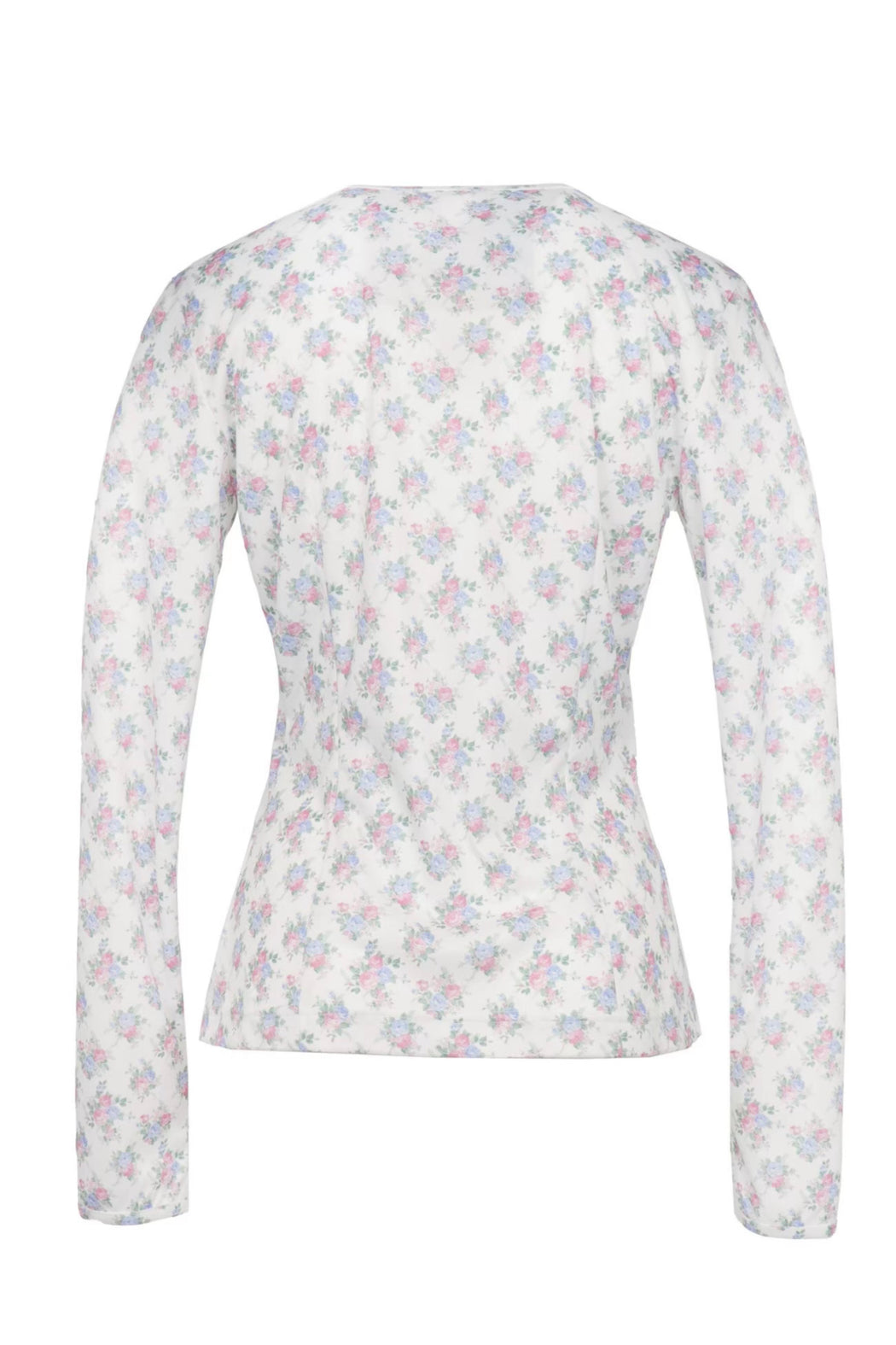 Flower Print Tee - White
