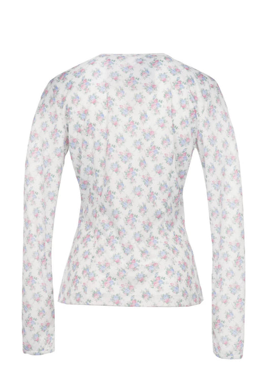 Flower Print Tee - White
