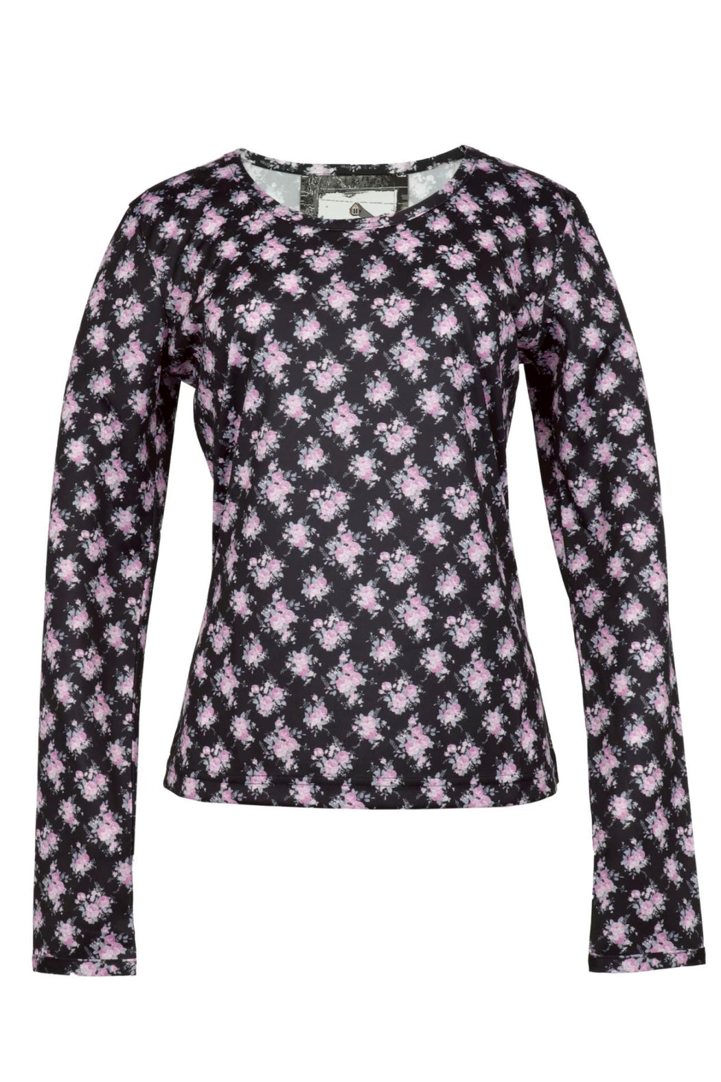 Flower Print Tee - Black