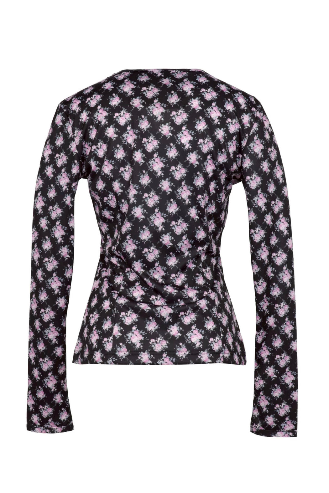 Flower Print Tee - Black
