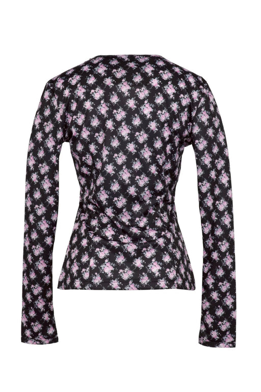 Flower Print Tee - Black