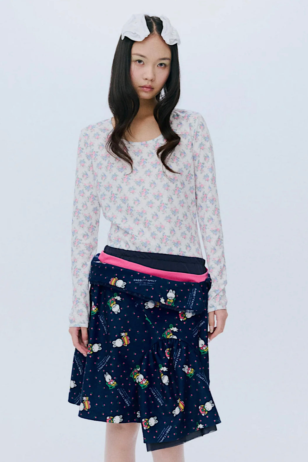 Flower Print Tee - White