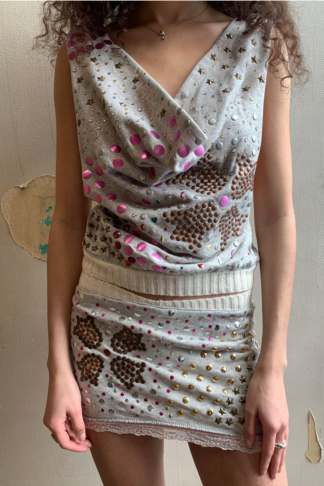 Studded Mini Skirt