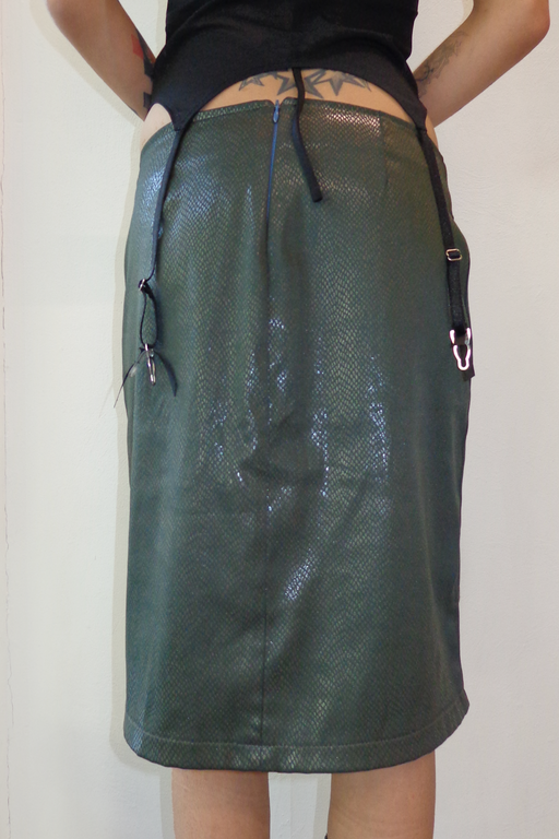 VINTAGE SERPENT TEXTURE MINI SKIRT