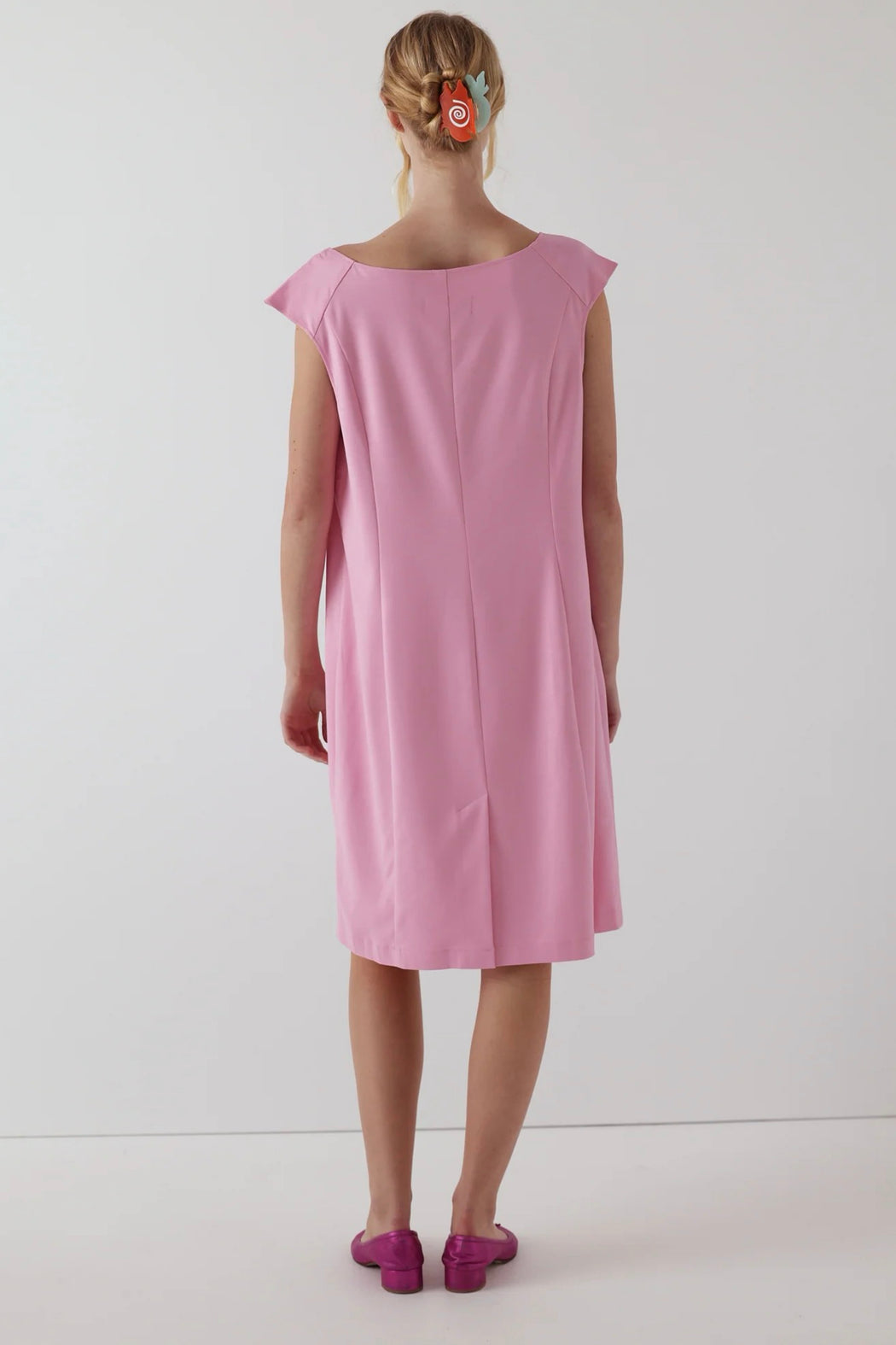 Office Bow Dress - Bubblegum Pink