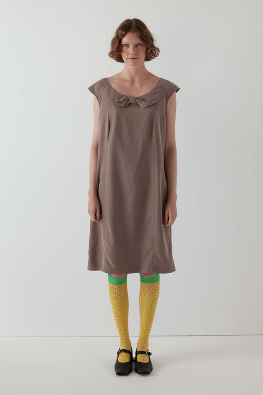 Office Bow Dress Fawn