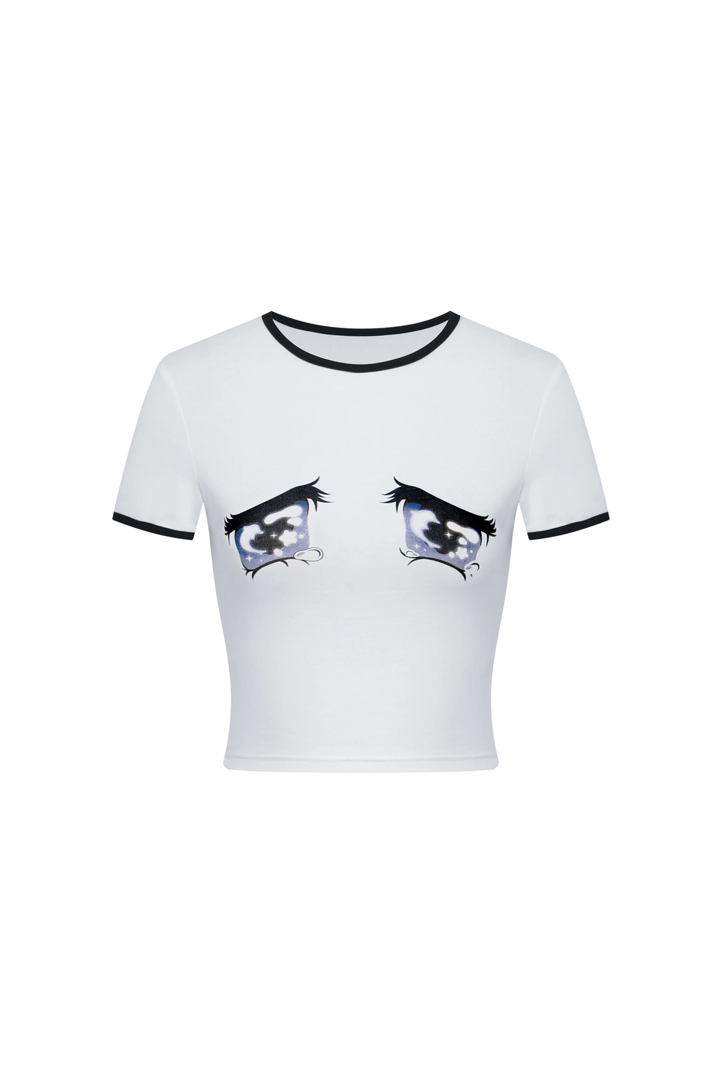 Nodress white "No cry" crying eyes printed T-Shirt