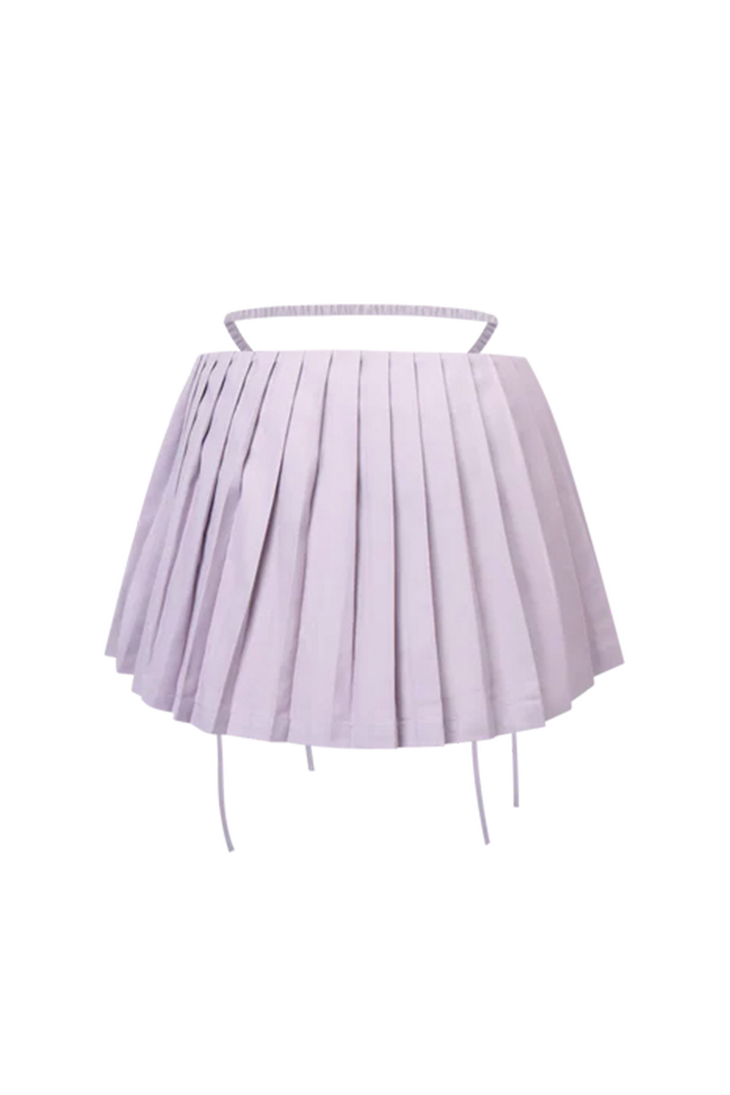 Nodress purple low-waist pleated satin mini-skirt