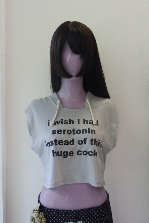 I Wish I Had Serotonin… Hooded Croped Tee